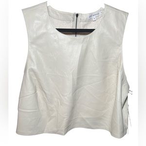 Good American Better Than Leather Faux Leather Tank NWT